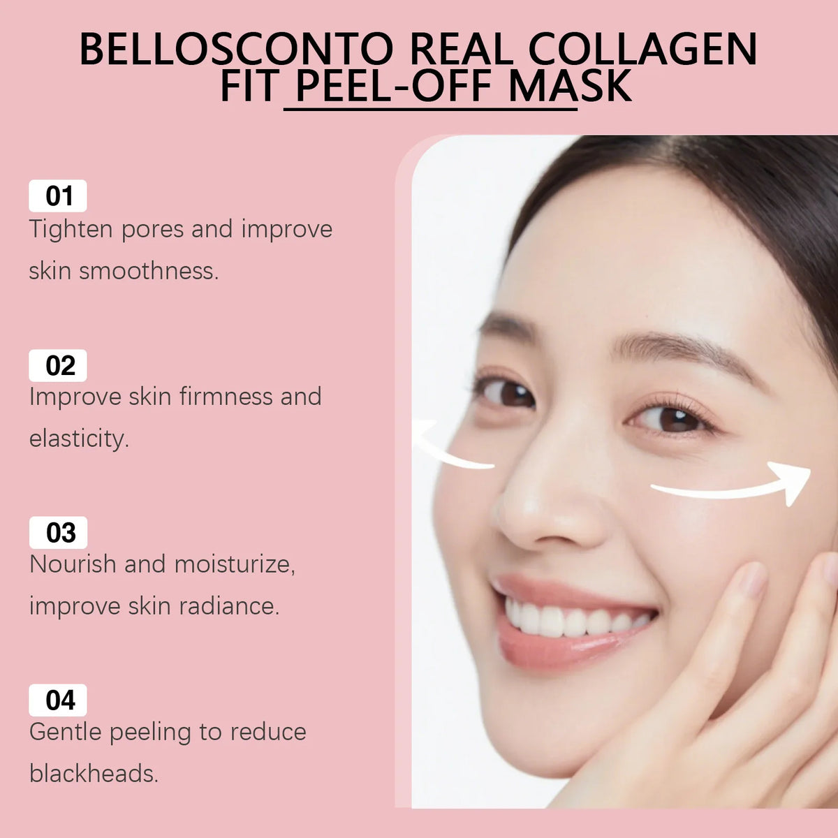 Collagen Peel Off Mask Clean Pores Exfoliating Remove Blackheads Reduce Oil Brighten Dull Skin Moisturize Smooth Skins Face Mask